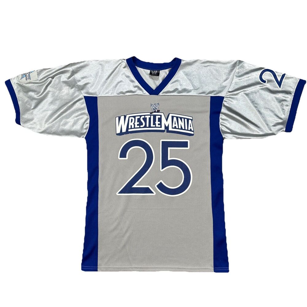 WRESTLE MANIA WWF - HOUSTON 25th Anniversary Mens M Football Jersey